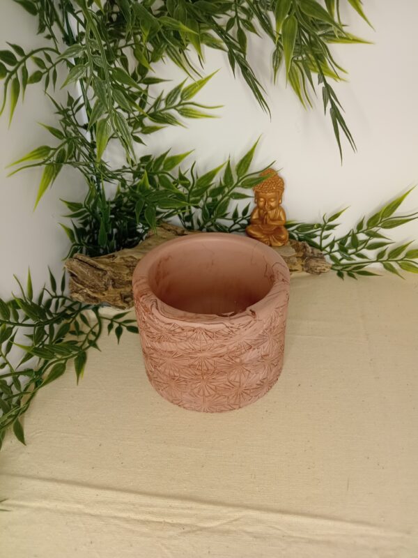 Cache pot marbré rose oxyde