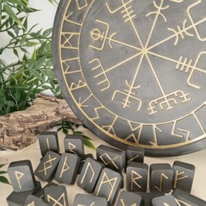 Ensemble vegvisir + Runes noir