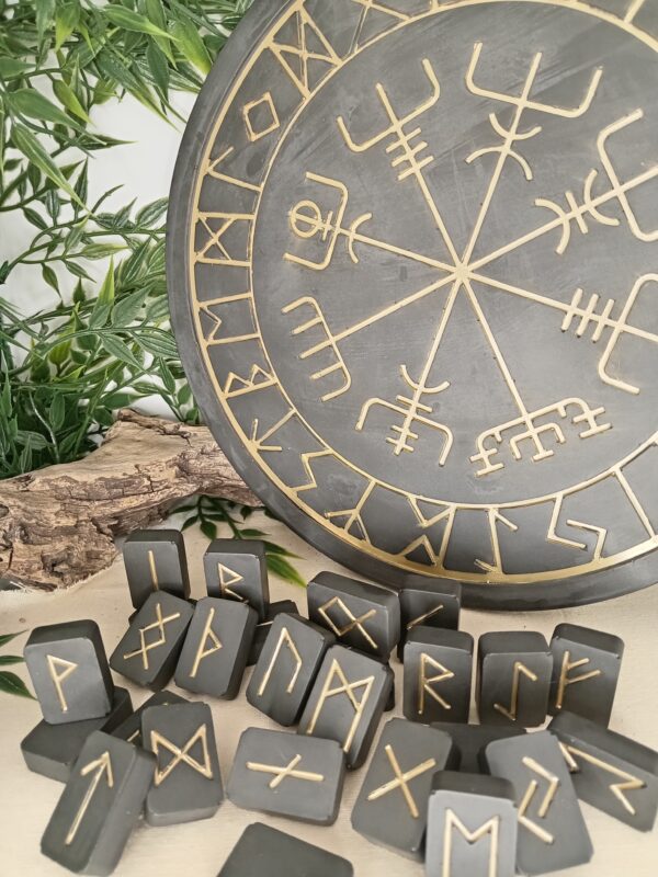 Ensemble vegvisir + Runes noir